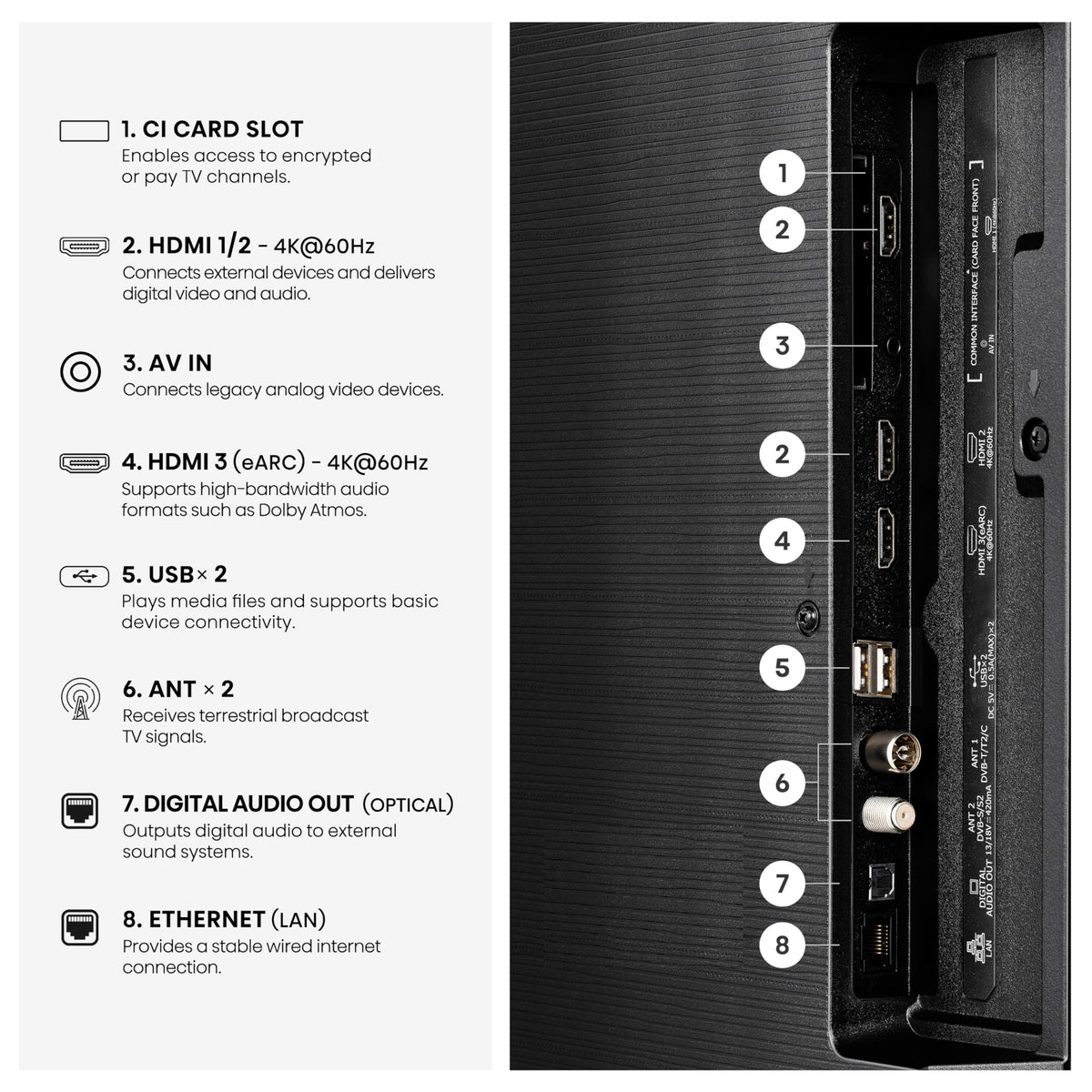 Hisense 55 Inch 55E6STUK 4K Ultra HD AI Smart TV