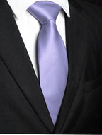 RBOCOTT Solid Color Tie Mens Necktie for Business and Wedding Party