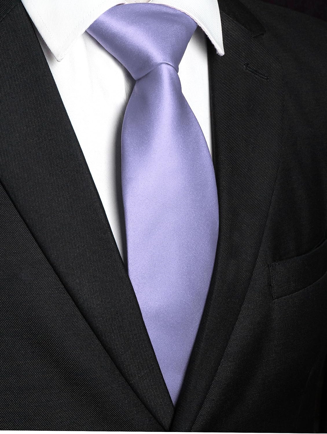 RBOCOTT Solid Color Tie Mens Necktie for Business and Wedding Party