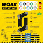 SOXCO 10 Pairs Men’s Work Socks, Black Crew Length | DRI-WIK Moisture Management Technology | Super Soft Cushioned Footbed | Reinforced Heel & Toe | Dura-Stretch Elastane | Pack of 6 or 10 Pairs