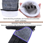WZQH Leather Work Gloves for Men or Women.Gardening,Welding,Coffee-grey L