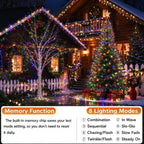 Joomer Solar Fairy Lights, 2-Pack Total 80FT 240LED Lights, Warm White