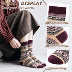 Ladies Socks Wool Thermal Fluffy Gifts For Women 5 Pairs