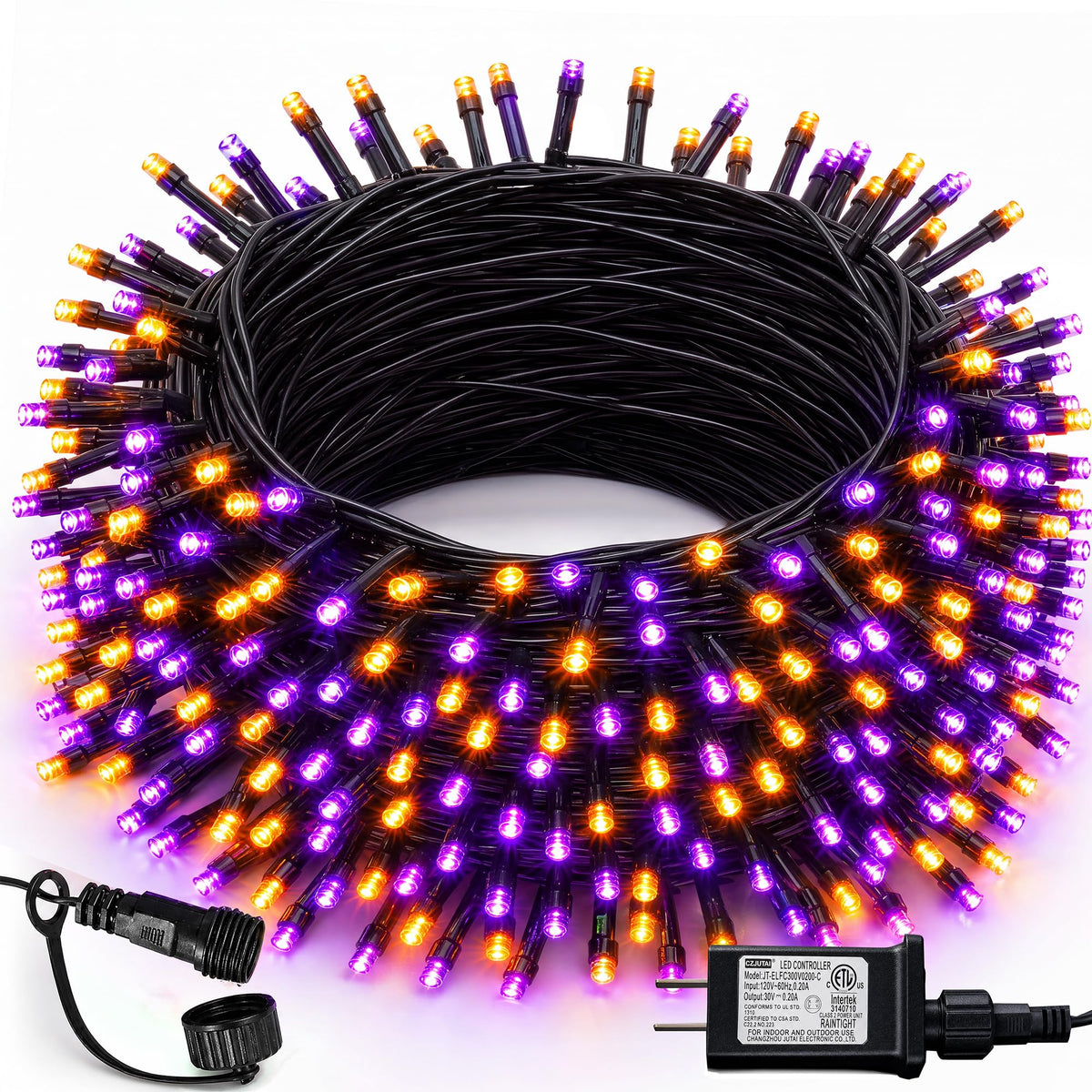 Dazzle Bright 300 LED Christmas String Lights, 100 FT Connectable Waterproof String Lights Green Wire with 8 Modes, Christmas Decorations for Indoor Outdoor Xmas Party Yard Garden (Warm White)
