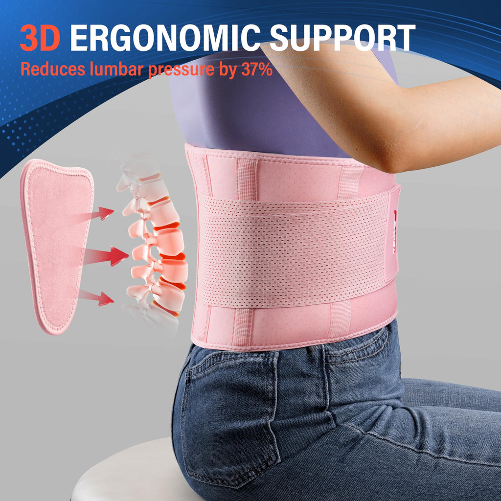 FEATOL Back Brace for Men & Women, Lower Back, Sciatica Pain Relief