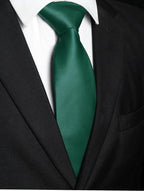 RBOCOTT Solid Color Tie Mens Necktie for Business and Wedding Party