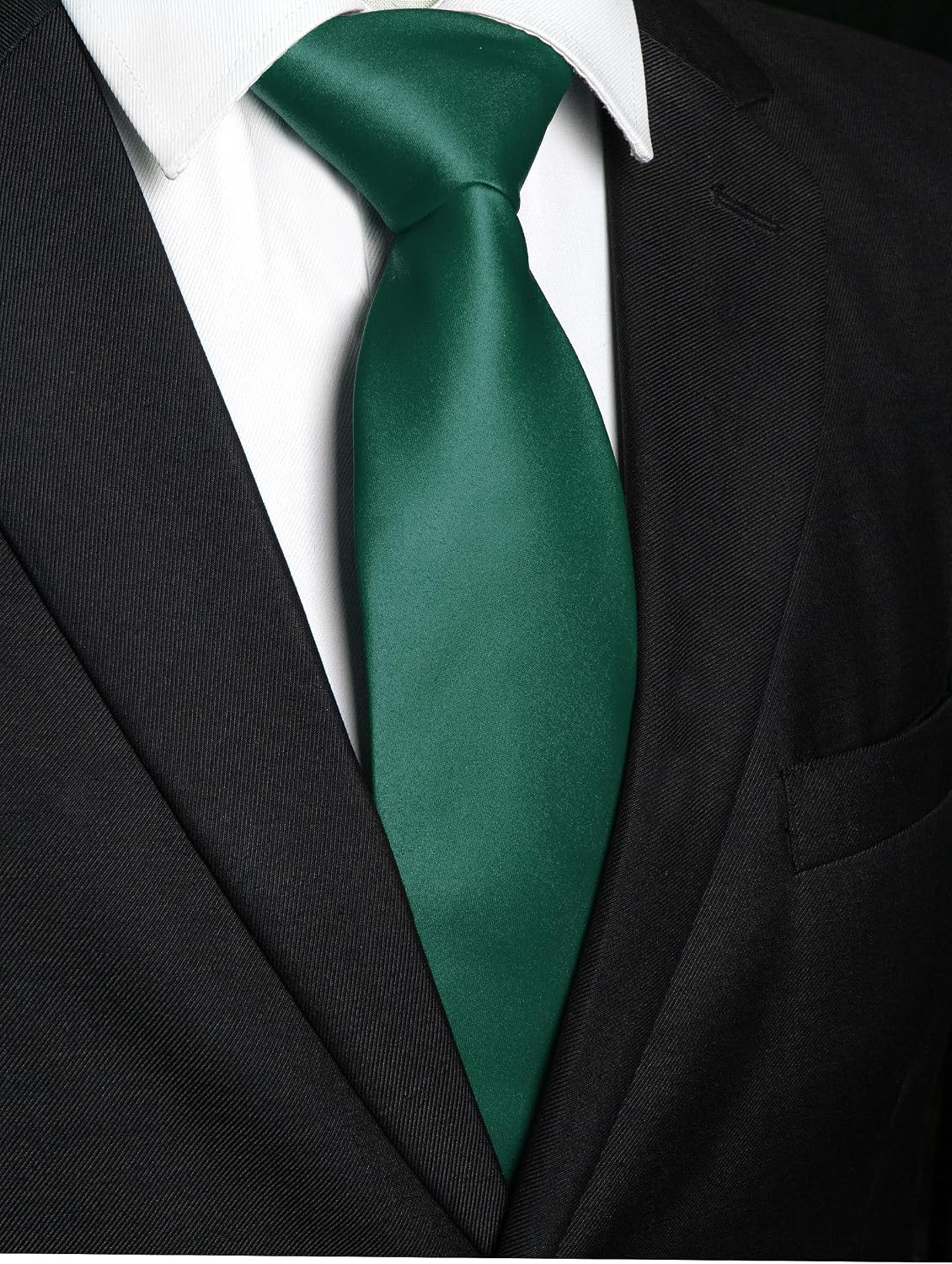 RBOCOTT Solid Color Tie Mens Necktie for Business and Wedding Party
