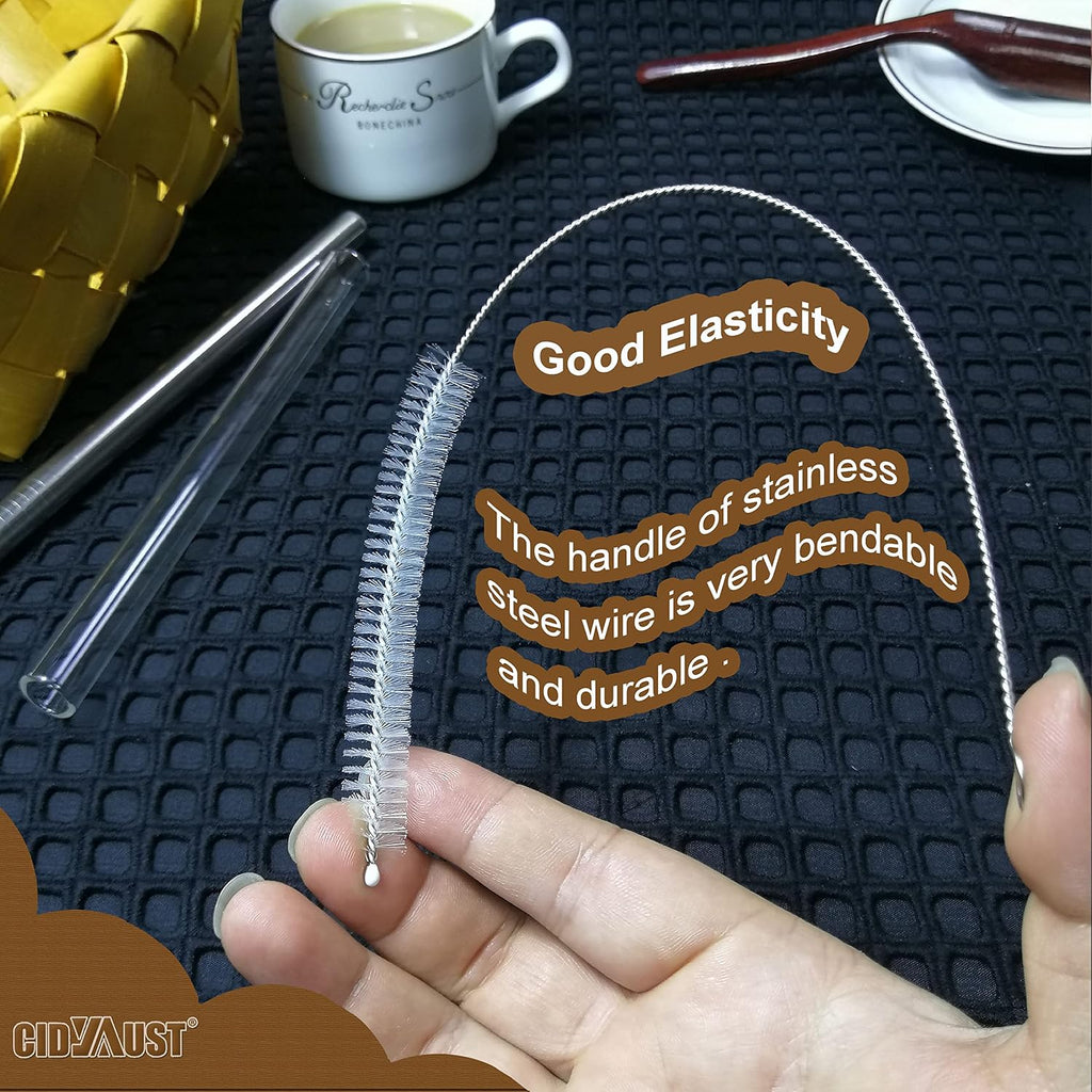 Straw Cleaner Brush Extra Long 12 inch, Extra Wide 12mm diam for Pipe Cleaners for Weed, Straw Cleaning Brush for Tubes, Downstem and Bowl, Water Bottle, Sippy Cup, Extra Long Straw Brush Set 10 Pack