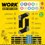SOXCO 10 Pairs Men’s Work Socks, Black Crew Length | DRI-WIK Moisture Management Technology | Super Soft Cushioned Footbed | Reinforced Heel & Toe | Dura-Stretch Elastane | Pack of 6 or 10 Pairs