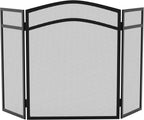 FIRE VIDA Milton Fire Screen Spark Guard Arched, Metal, Black
