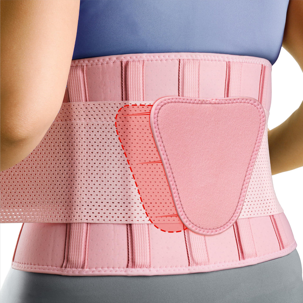 FEATOL Back Brace for Men & Women, Lower Back, Sciatica Pain Relief