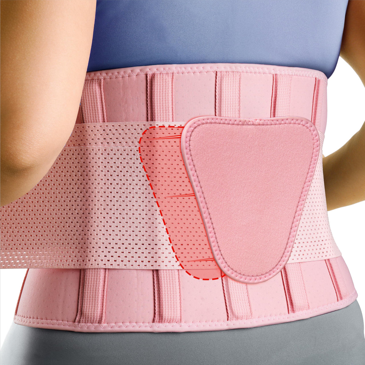 FEATOL Back Brace for Men & Women, Lower Back, Sciatica Pain Relief